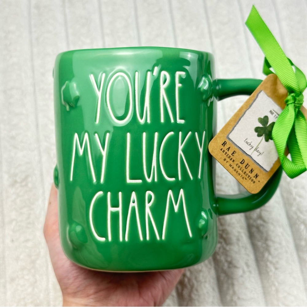 Rae Dunn You’re My Lucky Charm Clover Green Mug
